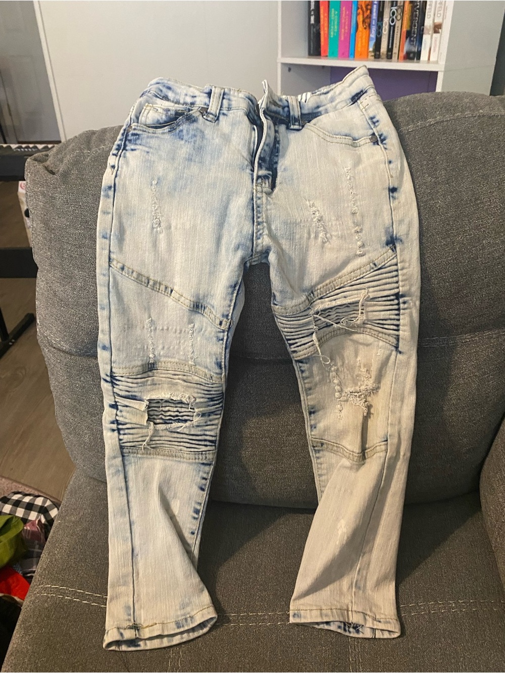 Light Wash Distressed Boy’s Jeans